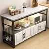 Nordic Light Luxury Kitchen Islands Household Kitchen Cabinets Vegetable Cutting Table Tableware Storage Cabinet rack Cupboard 2