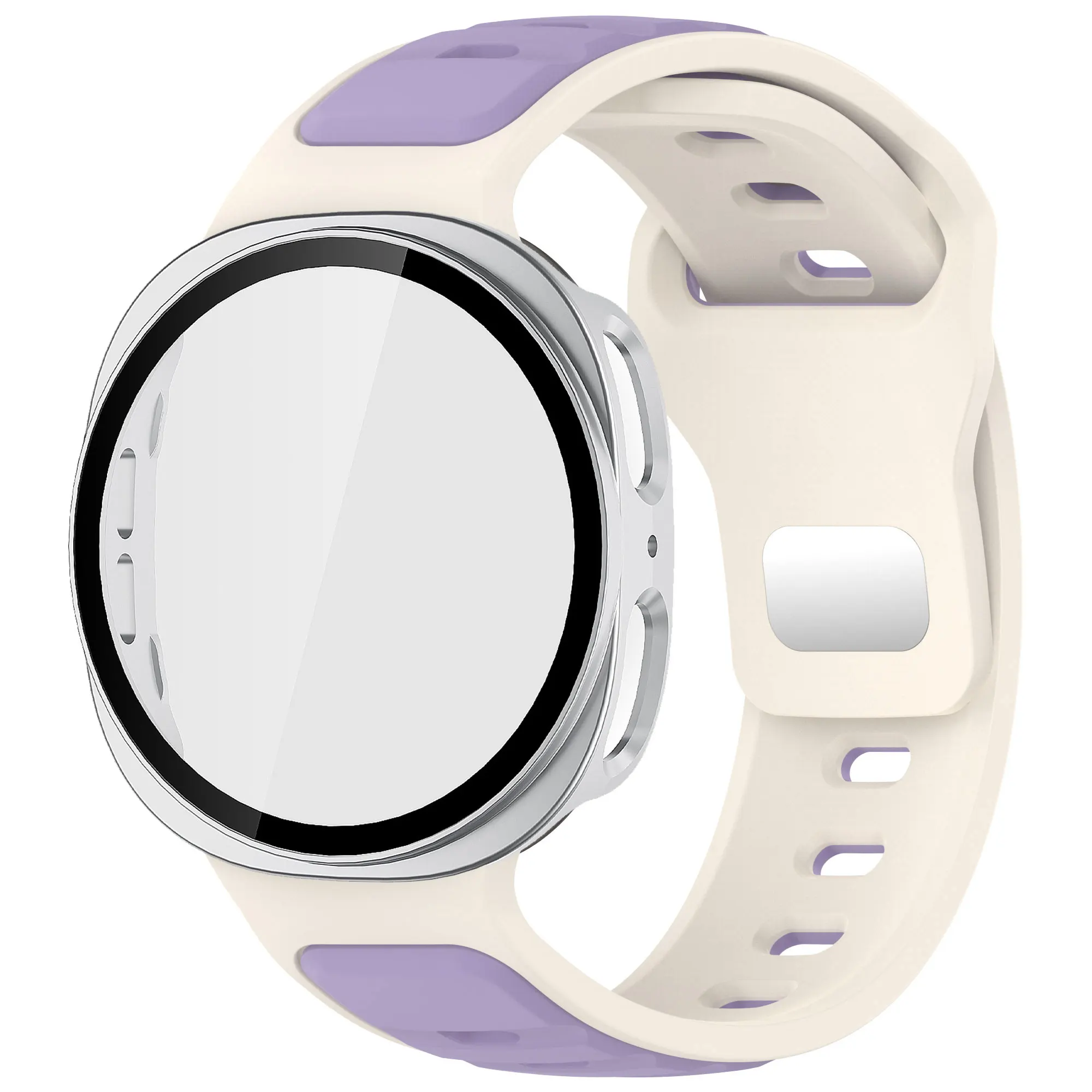 Premium Tempered Glass Protective Case with Silicone Strap