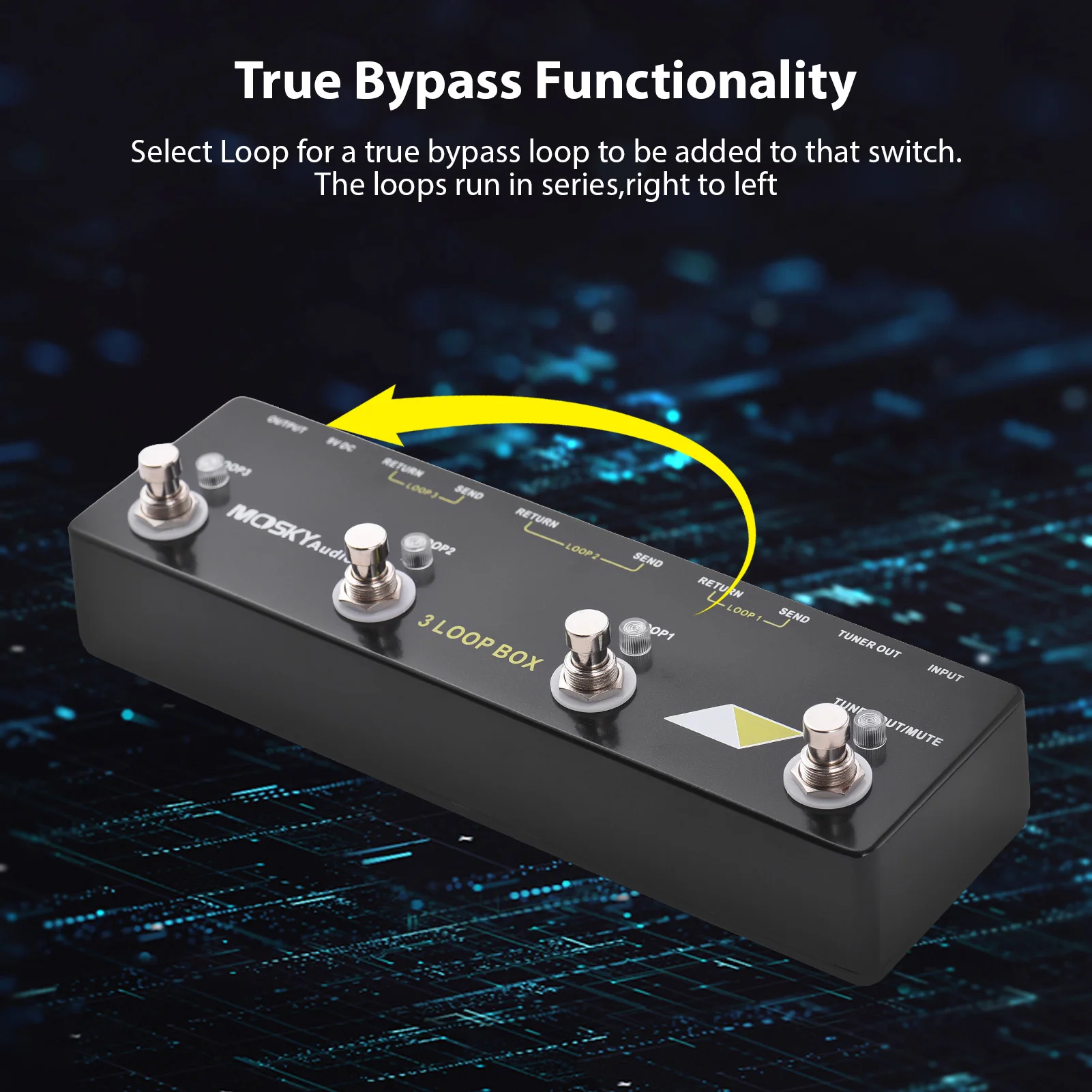 3 Loop Box Guitar Effect Pedal Channel Selection True Bypass Guitar Effects Loop Switcher Pedal Channel Switcher Box