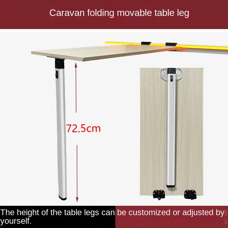 

RV Folding Table Leg Big Trailer Storage Table Aluminum Alloy Table Leg Modification Accessories Hidden Table Bracket