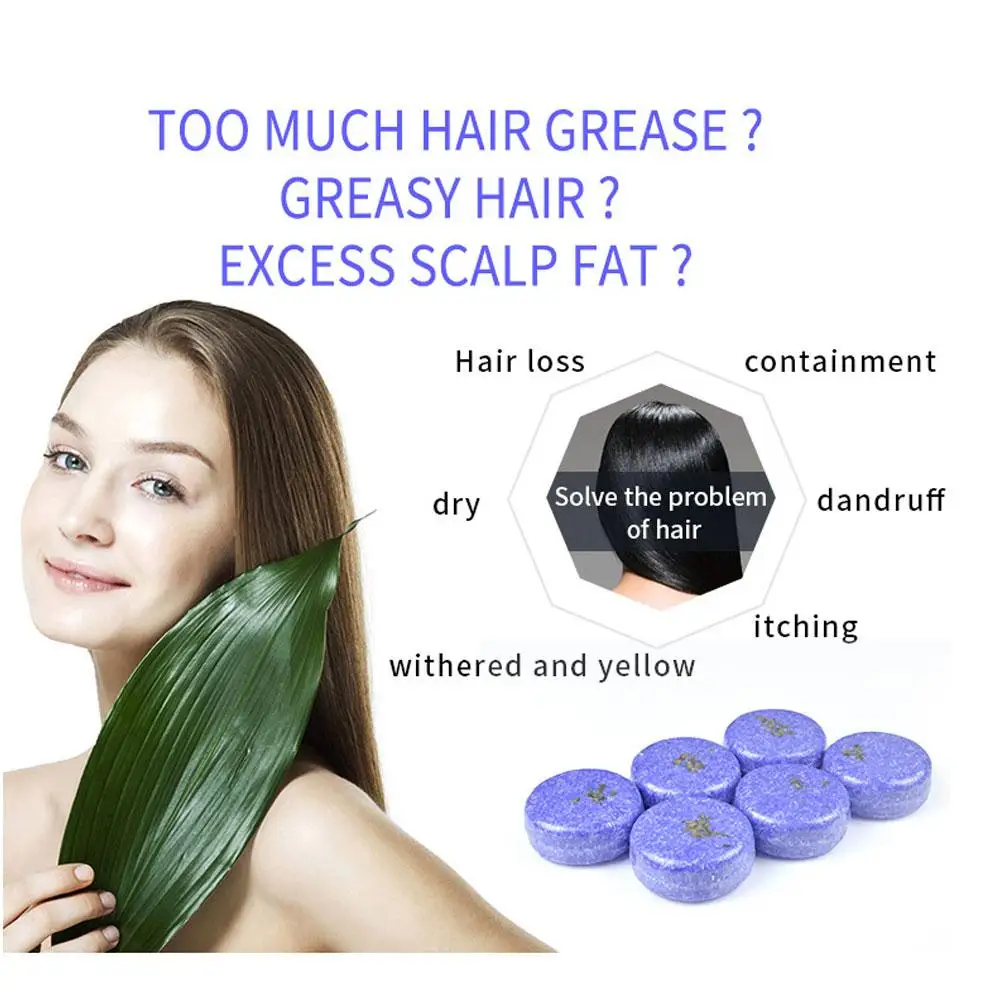 Description Picture 3 of itemPurple Shampoo Bar For Gray Hair, Natural Herbal Purple Rain Shampoo Bar Anti Itch Hair Loss Nourishing Hair Refreshing U7I7