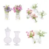 Mini Flower Bottle Wind Chimes Style Decor Glass Vase Hanging Vase With Home Decor Flower Plant Dollhouse Miniature 3