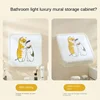 Punch-free Bathroom Hanging Picture Folding Storage Box Large Capacity Bathroom Storage Rack Household Bathroom Storage Cabinet 5