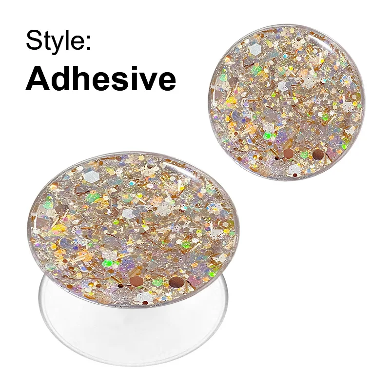 Glitter Foldable Phone Grip and Ring Holder with Adhesive