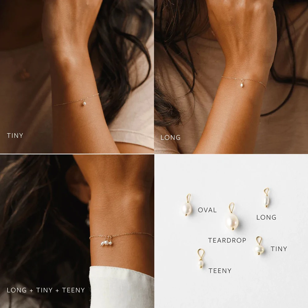 Orazio 5Pcs Freshwater Pearl Bracelet for Women Fashion Stainless Steel DIY Italian Charms Bracelets New High Jewelry Wholesale