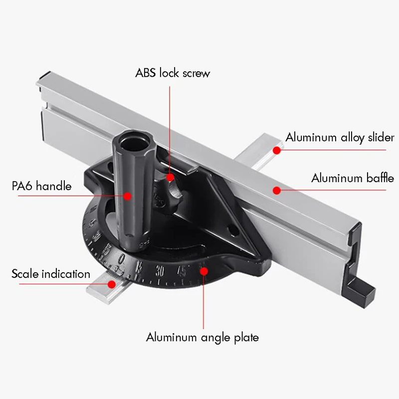 Replacement Table Saw Guide Miter Gauge Adjustable Angle Ruler Miter Gauge Woodworking DIY Accessories Guide Ruler For Carpenter 2