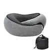 Memory Foam Neck Pillow Cervical Vertebra Travel Portable Noon Break Aircraft U Type Of Pillow Sleep Camping Pillow Carry Bag 2