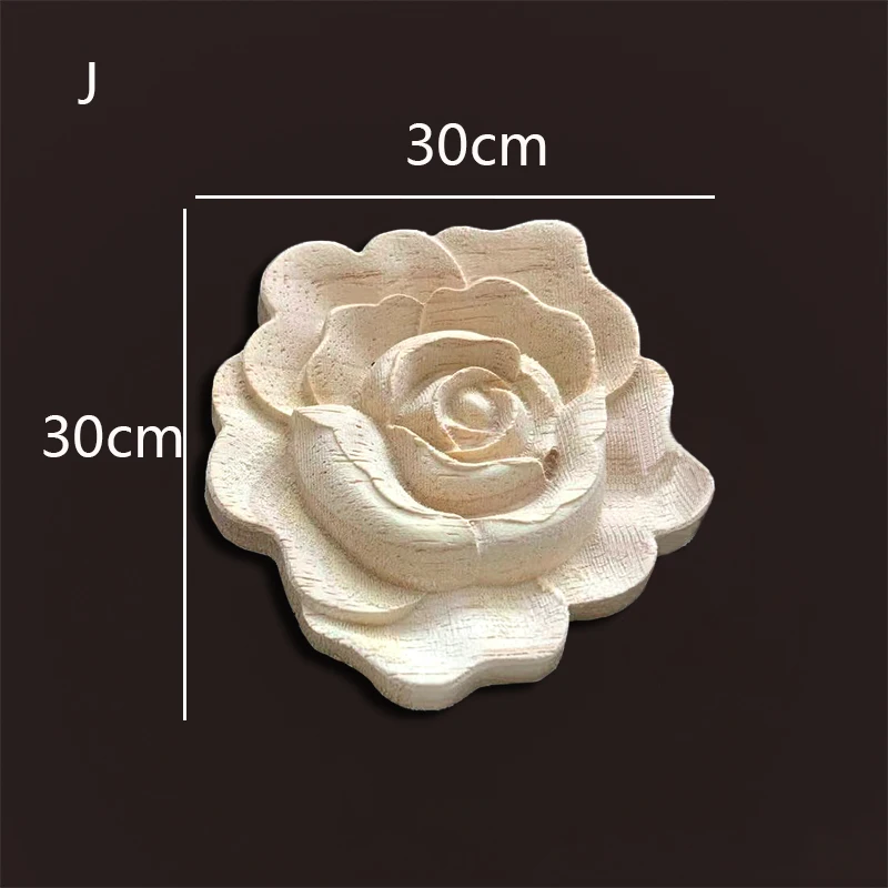 GORGECRAFT 4 Pezzi Applicce In Legno Intagliato Floreale | Decorazioni Fai Da Te Per Mobili E Pareti - 2