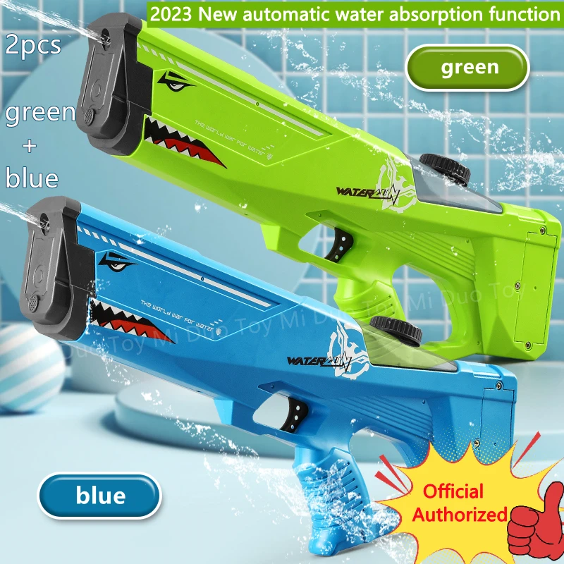 Water Guns For Adult Automatic Electric Water Gun Children Outdoor Beach Games Pool Summer Toys High Pressure Large Capacity Kid 2