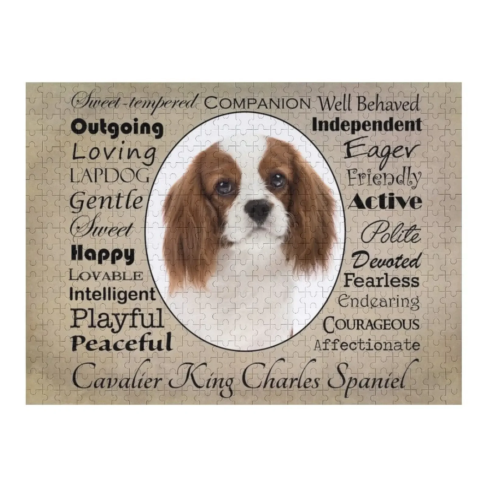 

Cavalier King Charles Spaniel Traits Jigsaw Puzzle Customs With Photo Wooden Animal Personalized Toy Puzzle