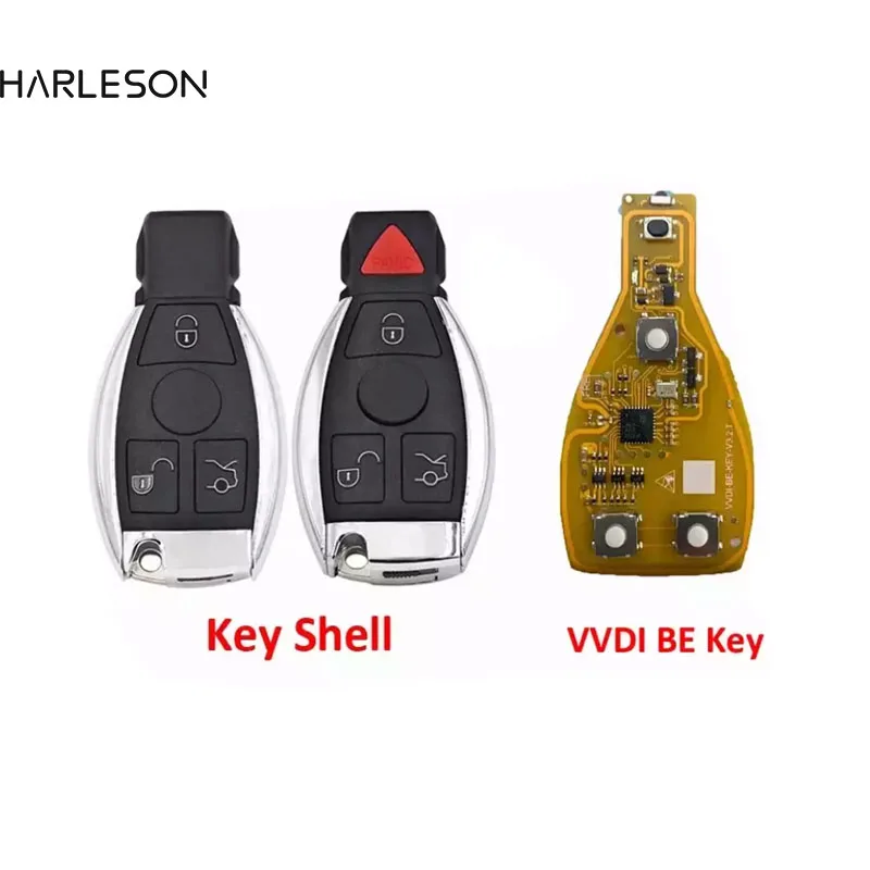 Xhorse VVDI BE Key Pro For Mercedes Benz V3.2 PCB Remote Key Chip Improved Version Smart 315MHz/433MHz 3/ 4 Buttons xhorse vvdi be key pro for mercedes benz v3 2 pcb remote key chip improved version smart 315mhz 433mhz