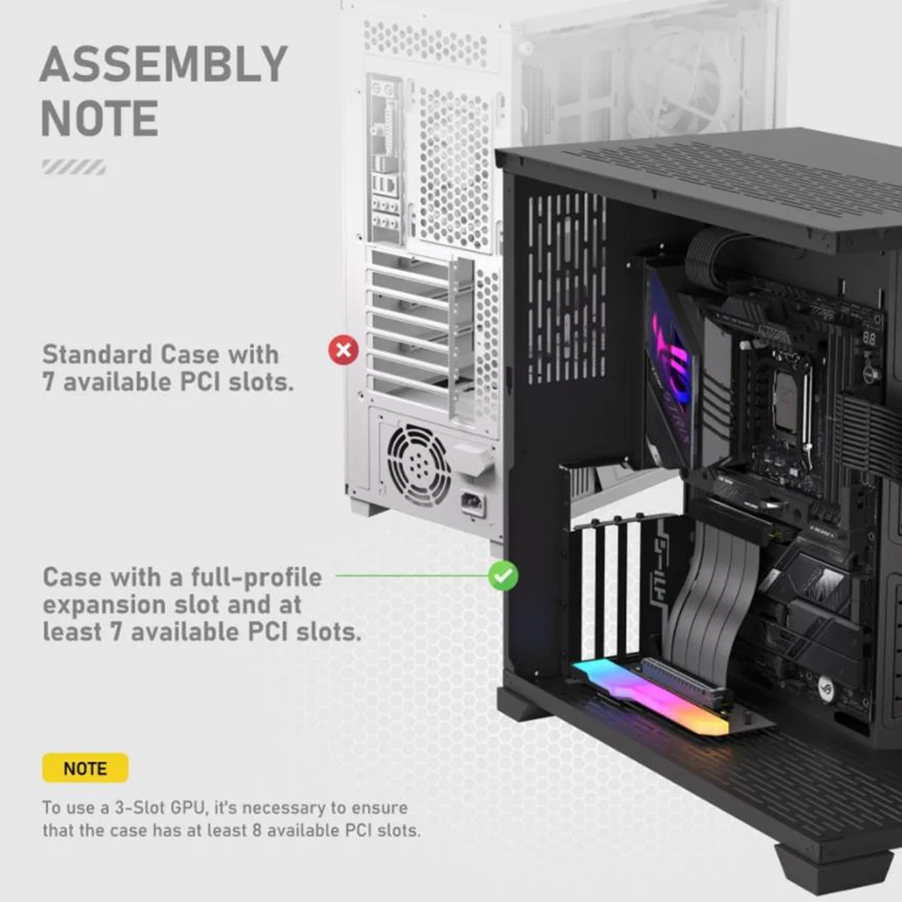 수직 GPU 장착 브래킷 수직 그래픽 카드홀더 키트, 15cm PCI-E 4.0 X16 라이저 케이블, PCI용 GPU 브래킷 홀더