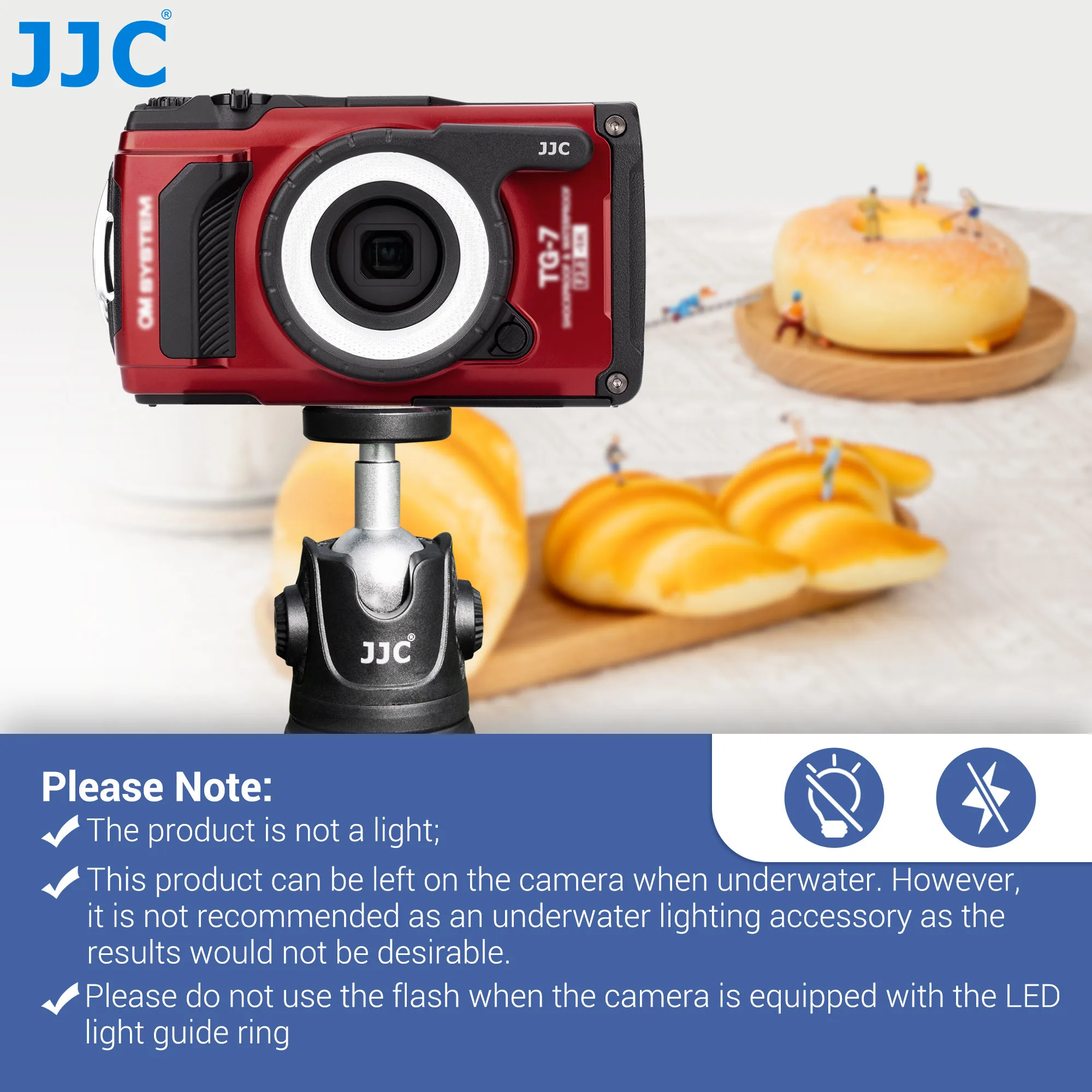 JJC フラッシュディフューザー LED ライトガイドマクロリング 