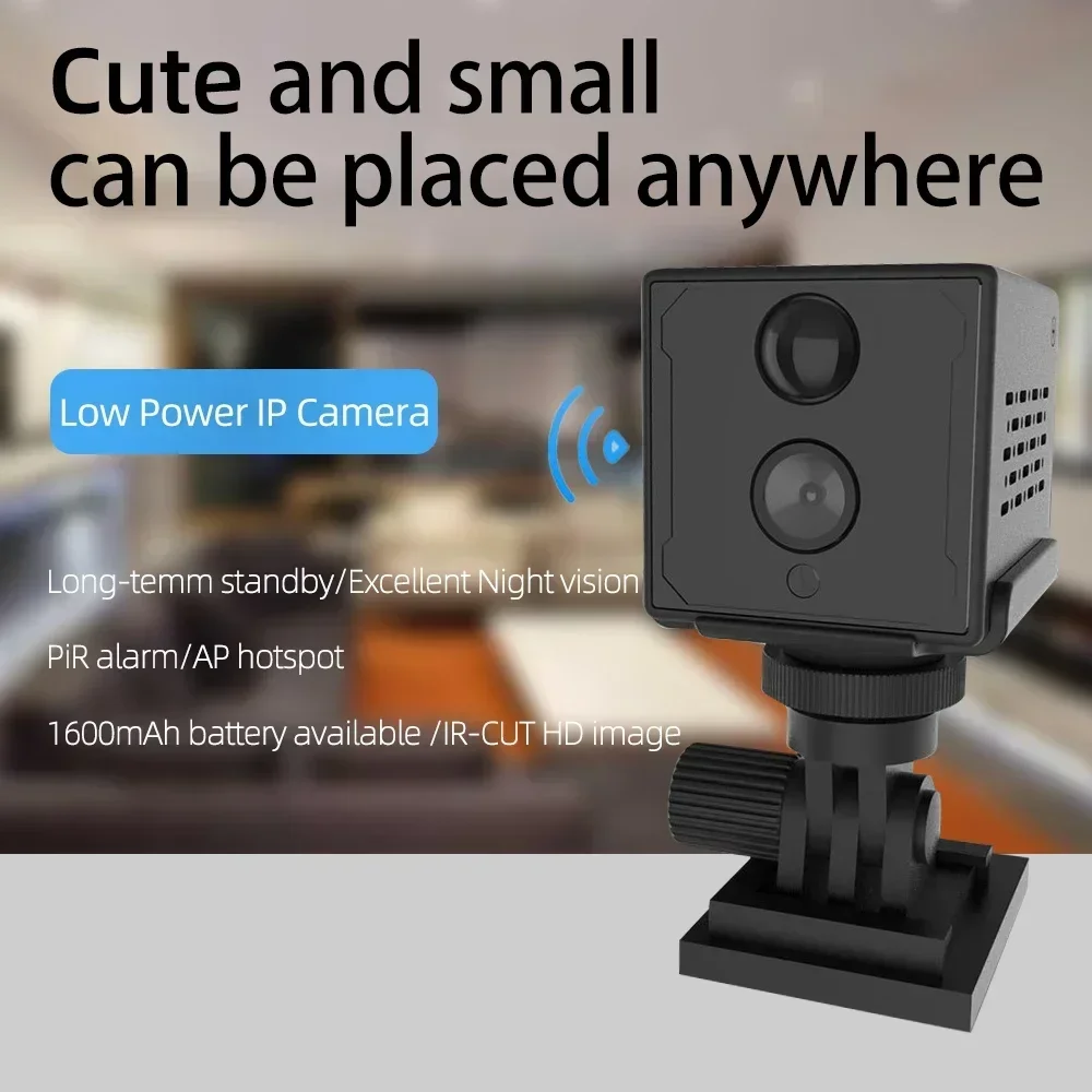 PEGATAH Mini Wifi Security Camera 2MP Hidden IP Camera 1600mAh Big Battery Low Power Voice Intercom CCTV Camera Okam APP