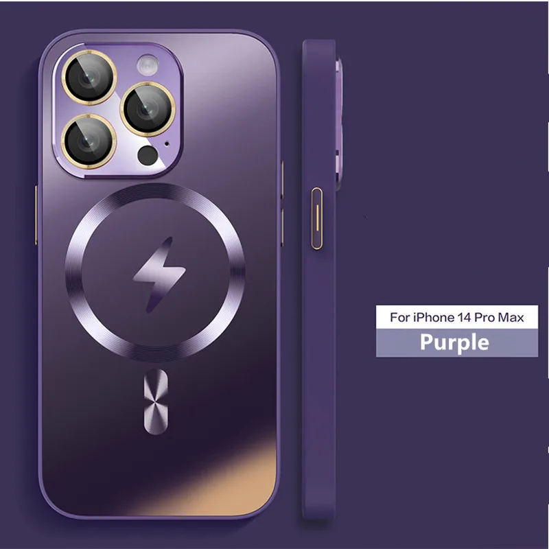 

Матовое закаленное стекло AG Frost, магнитный беспроводной Чехол Magsafe для iPhone 14 Pro Max 13, пленка для объектива камеры, чехол с защитой от отпечатков пальцев