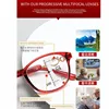 Multifocal Progressive Reading Glasses Women Anti Blue UV Protect EyesGlasses Retangle Frame Eyewears +1.0~+4.0 3