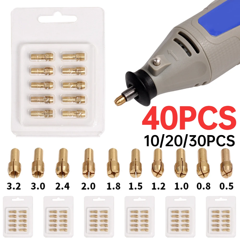 Messing Spantang 1 ~ 10 STKS Set Messing Spantang Mini Boor Chucks voor Elektrische Motor As Boor Tool Chuck Adapter Quick Release Keyless Bit Aanpassen voor Slijpen Boor (Stijl A 1 st