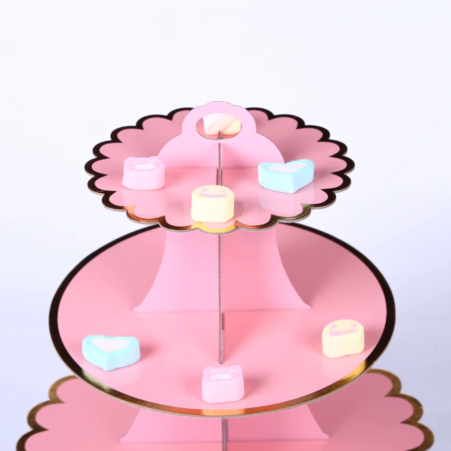 PinkmultilayerpapercakestandBirthdaypartysuppliesThreelayer