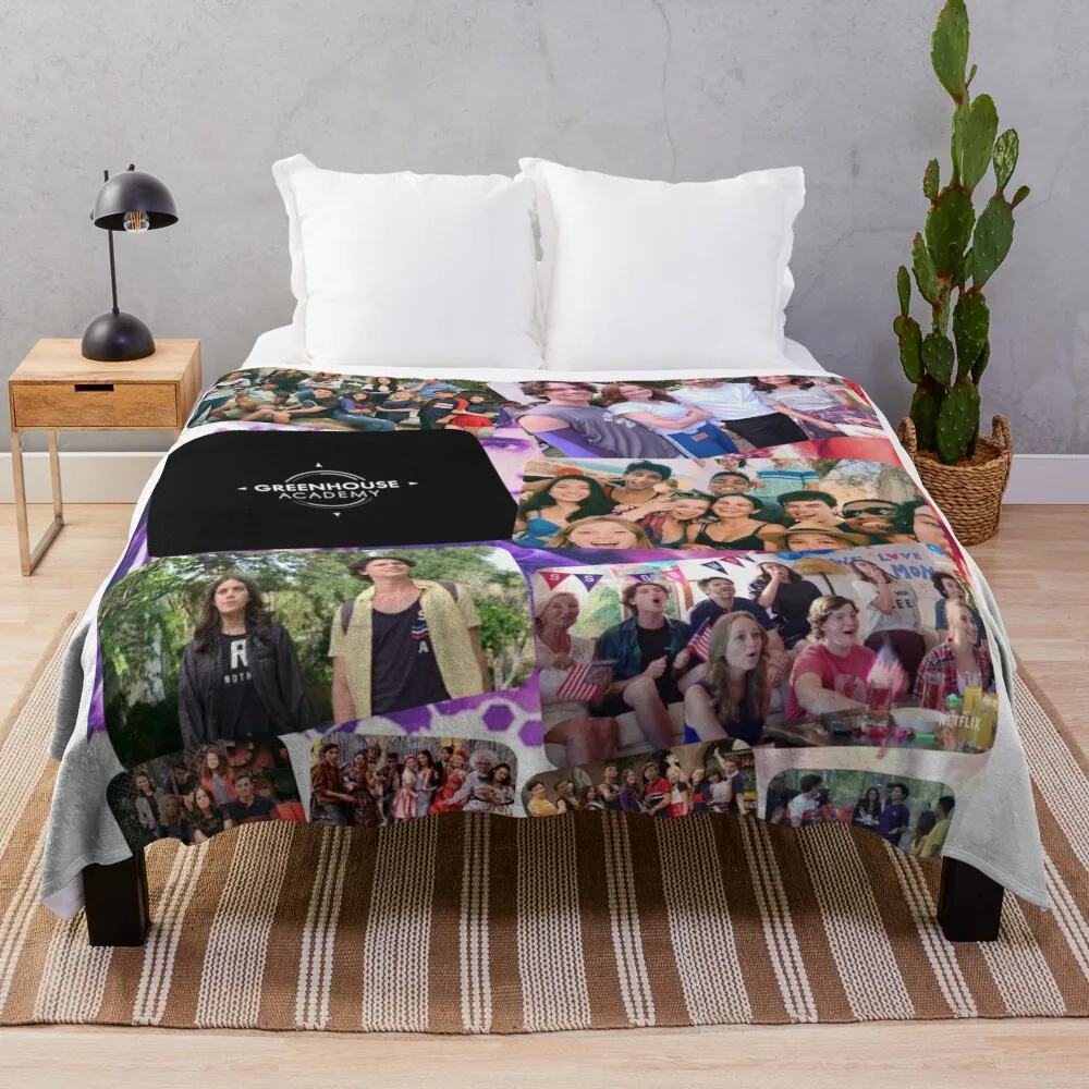 

Greenhouse Academy Collage Throw Blanket Flannel Blanket Camping Blanket fluffy blanket Stuffed Blankets