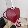 Heart Shape High Quality Trend PU Zipper Women's Shoulder Bags on Sale 2025 Sewing Thread Versatile Commuting New Crossbody Bags 1