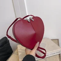 Heart Shape High Quality Trend PU Zipper Women's Shoulder Bags on Sale 2025 Sewing Thread Versatile Commuting New Crossbody Bags 1
