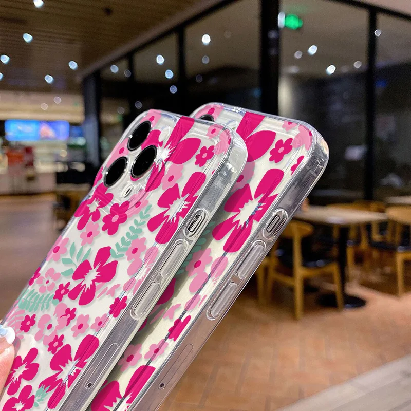 Lila Blumen Transparente Hülle für Samsung A57 A56 5G A55 A37 A54 A53 A16 A26 A36 A35 A34 A33 A07 A06 S26 S25 Ultra S24 S23 S22 Cover – Detail 8