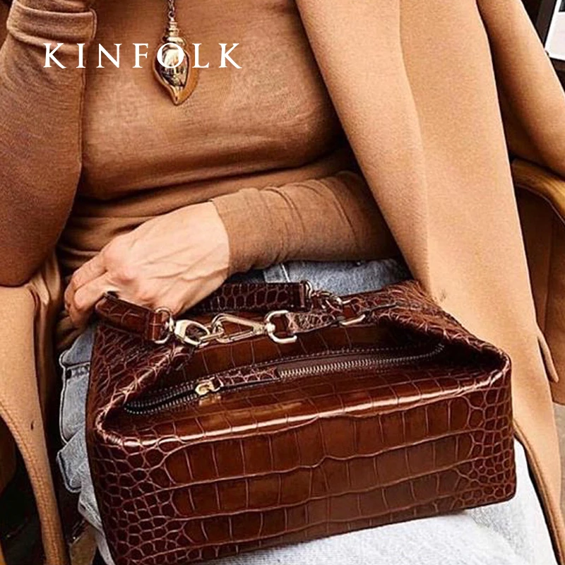 

Original Niche Design Сумка Женская New High-quality Box Bag Crocodile Vintage Shoulder Bag Women's Square Handbag Free Shipping