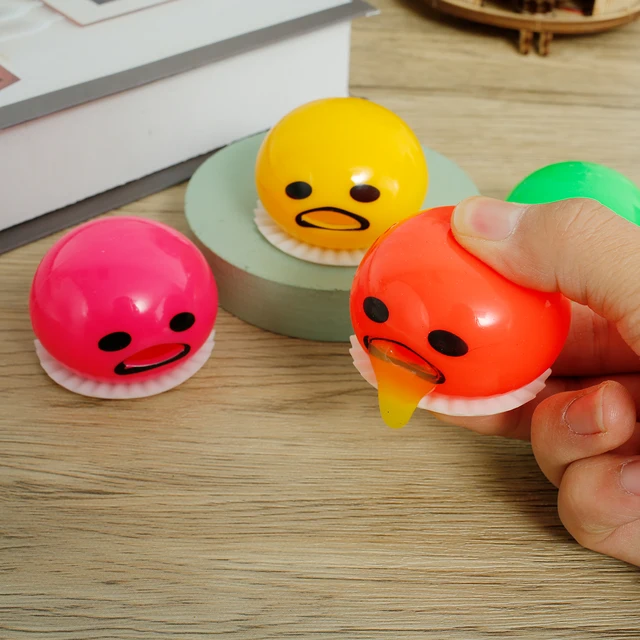 Funny Stress Relief Toy Vomiting Sucking Lazy Egg Yolk Vent Decompression Squeeze Toy Fidget Sensory Toy Novelty Cute Relief Toy 1