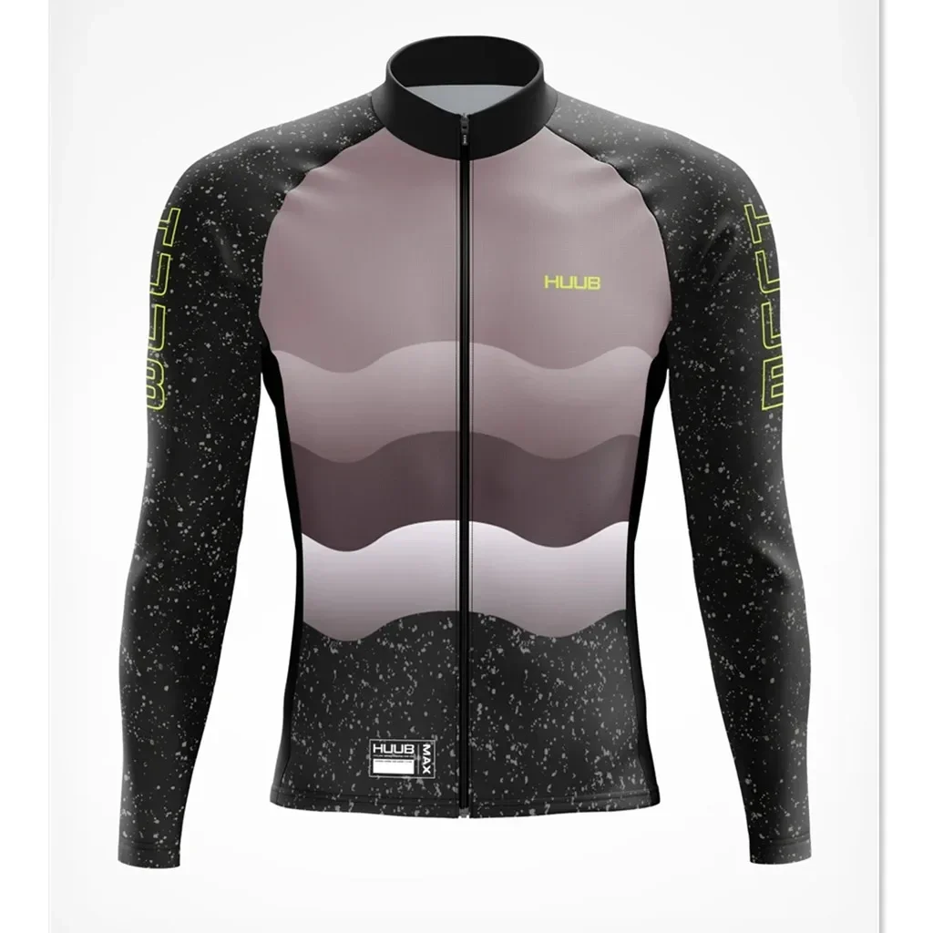 Huub 겨울 긴 소매 사이클링 저지, 보온 플리스, 자외선 차단 라이딩 의류, 로파 시클리스모, Maillot 자전거 의류, 2023