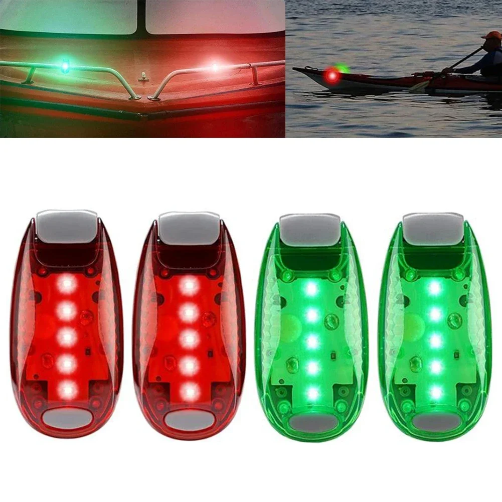 GAOUTO 9 Luci Di Navigazione LED Per Barche - 3 Colori (rosso, Bianco, Verde) Con 3 Modalità Lampeggianti, USB Ricaricabile, Per Kayak, Canoe, Yacht