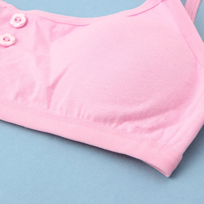 Young Girls Training Bra Kids Vest Teens Solid Color Underwear Children Bras