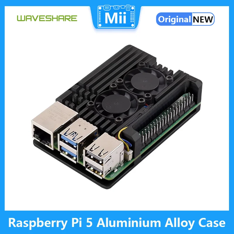 

Raspberry Pi 5, двойные вентиляторы охлаждения из алюминиевого сплава