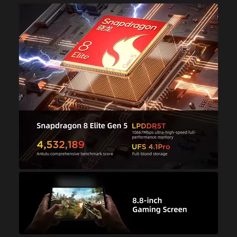 새로운 2026 레노버 리전 Y700 5세대 AI 게이밍 태블릿 TB323FU 8.8인치 165Hz 디스플레이 스냅드래곤 8 엘리트 9000mAh 256GB 512GB ROM PC