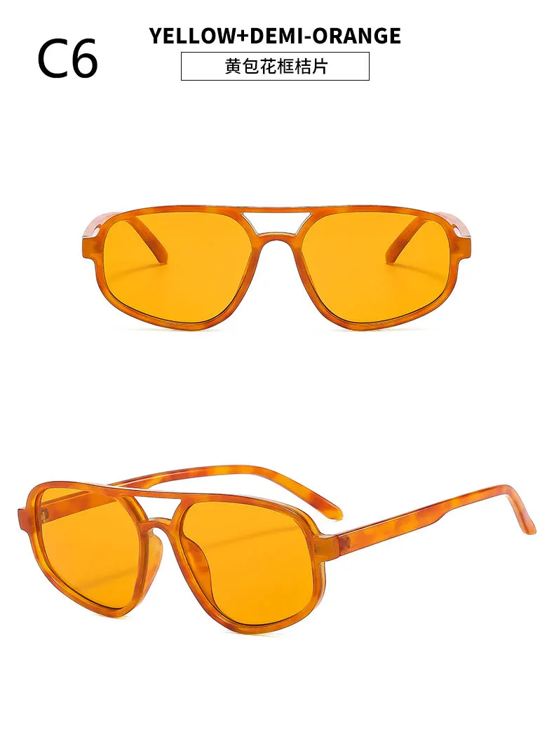 BOYSEEN Braune Sonnenbrille für Damen, UV400, polygonale Retro-Brille, Fahrsonnenbrille – Detail 13