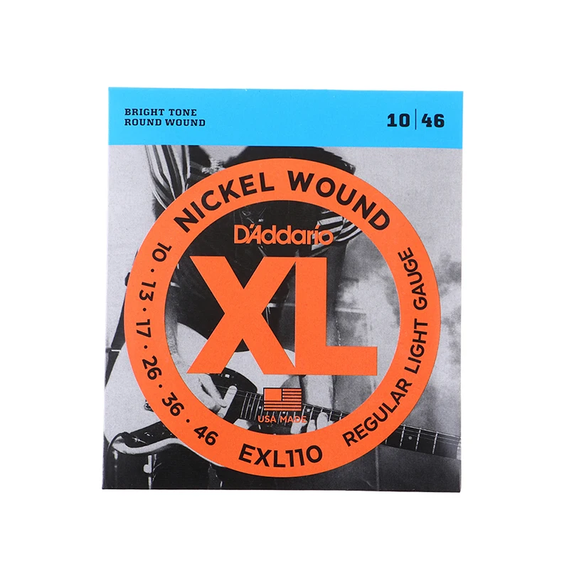 Никелевые Струны для электрогитары EXL110 EXL115 EXL120 EXL130 XL с круглой обмоткой |