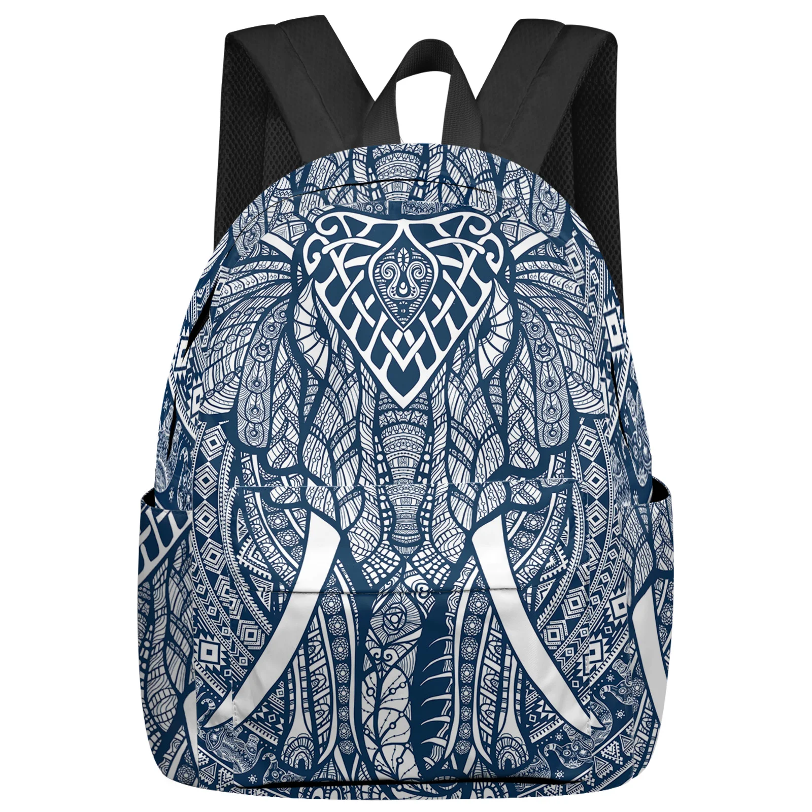 

Mandala Pattern Elephant Blue Feminina Backpacks Teenagers Student School Bags Laptop Backpack Men Women Female Travel Mochila