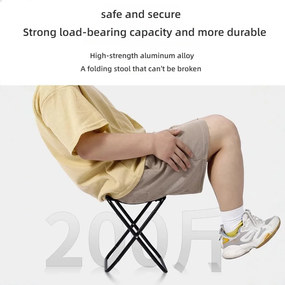 Outdoor Portable Folding Chair Bench Fishing Stool Travel Camping Horse Stool Train Subway Queuing