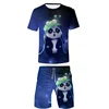 Summer Cute Panda 3D Print T-Shirts Shorts Sets Men's Tracksuits Oversized Short Sleeve T Shirt Pants Set Man Suits Clothing 6