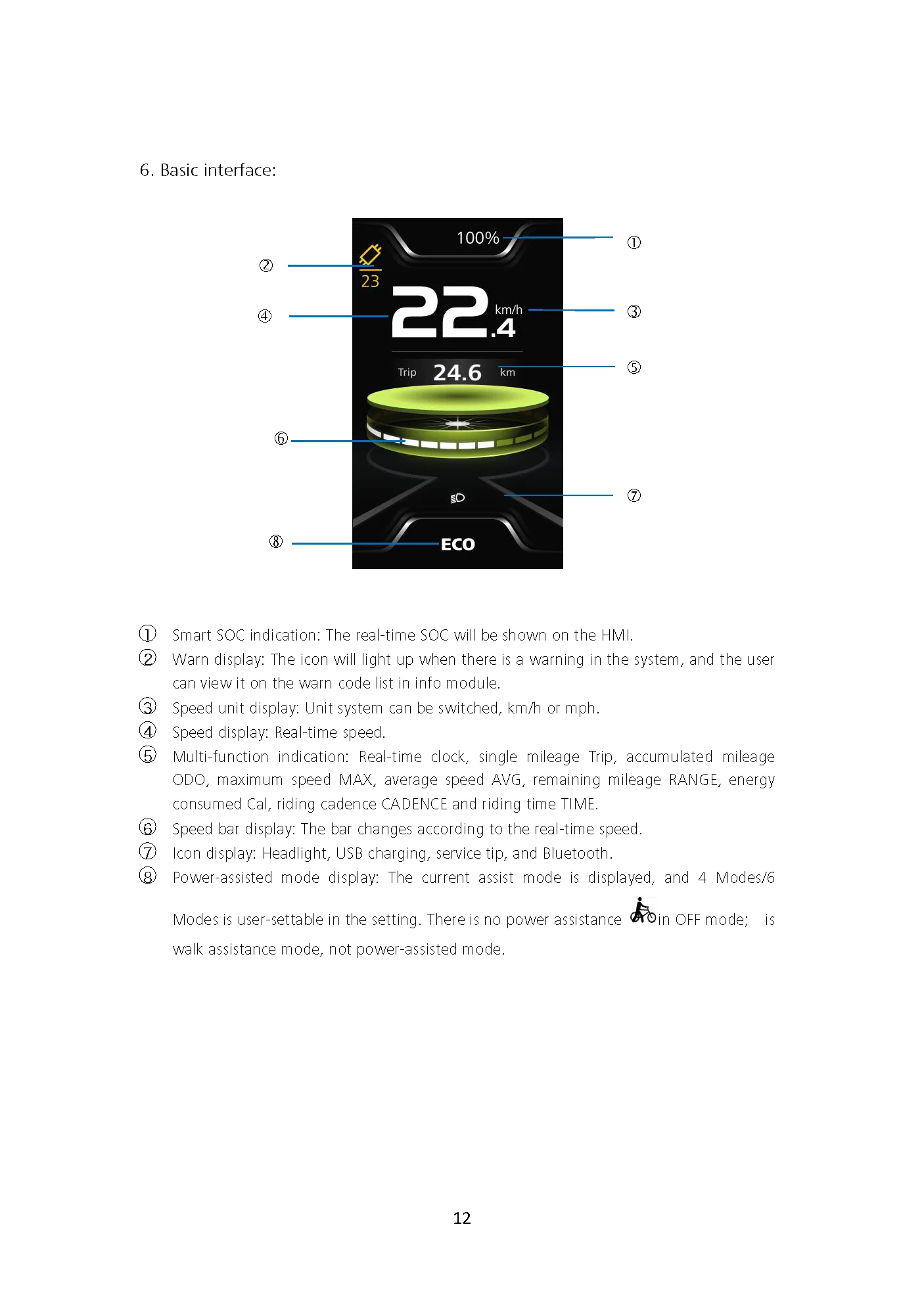 Bafang CAN Protocol DPC010 Farbdisplay, elektrisch unterstütztes Fahrrad, geeignet für M620 M200 M300 M400 M560 M510 M600 M500 M820 Mot – Detail 18