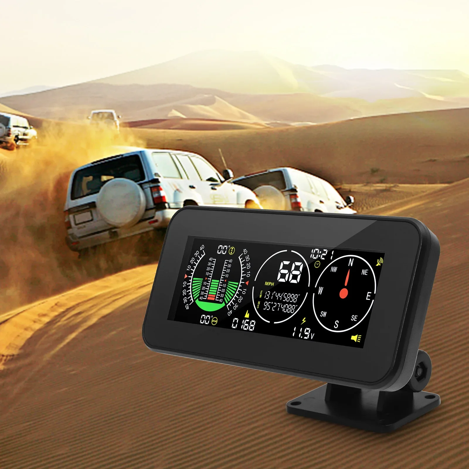 Compteur De Vitesse Numérique GPS Pour Voiture - Affichage Tête Haute HUD 3x2 Pouces - Alimentation USB - Portable