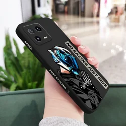 Motorcycle Boy Liquid Silicone Phone Case Cover - Mi 11 Ultra (Black)