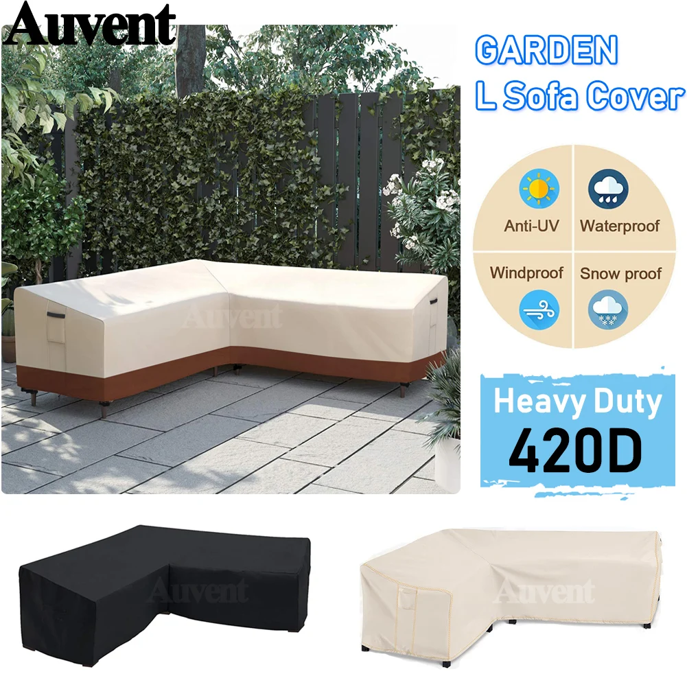Outdoor L Shape Corner Sofa Cover Waterproof Rattan Corner Furniture Cover V Shape Sofa Table