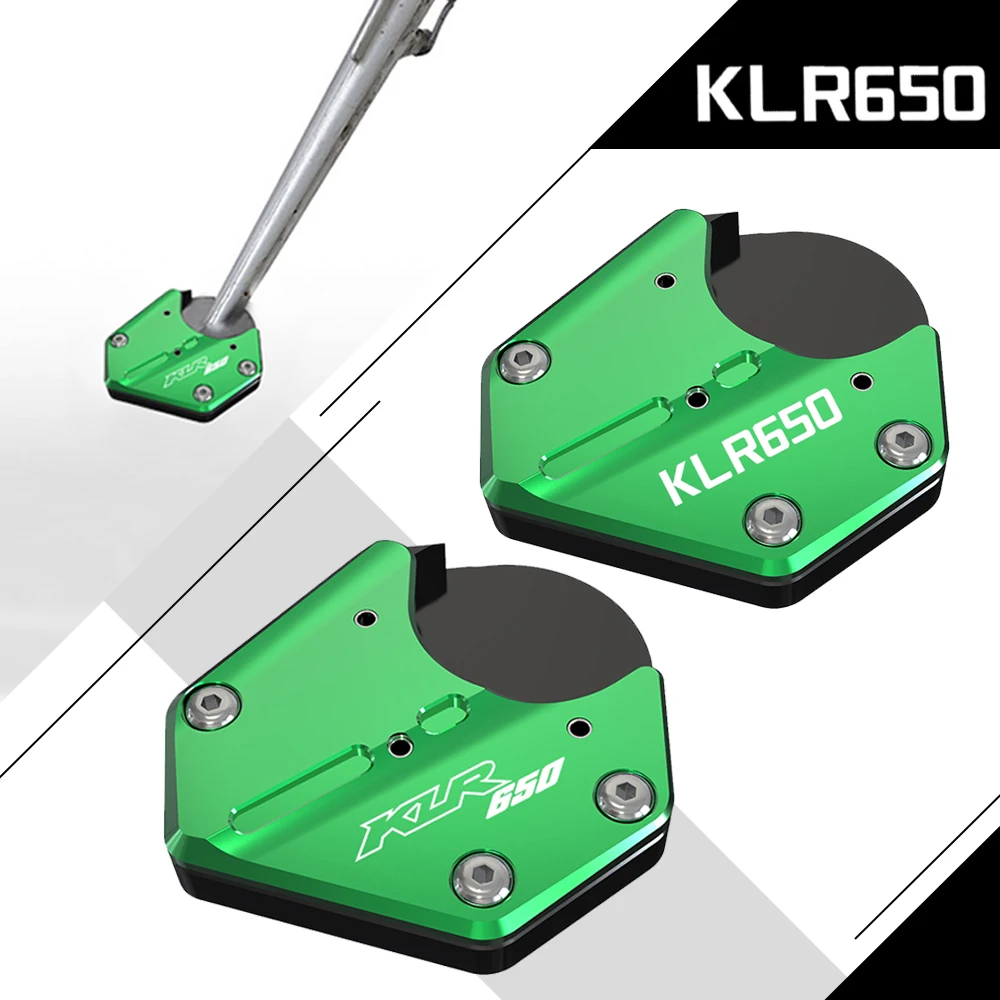 

Motorcycle Side Stand Enlarger Sled Sidestand Kickstand Foot Pads Support For Kawasaki KLR650 KLR 650 2008-2024 2023 2022 2021