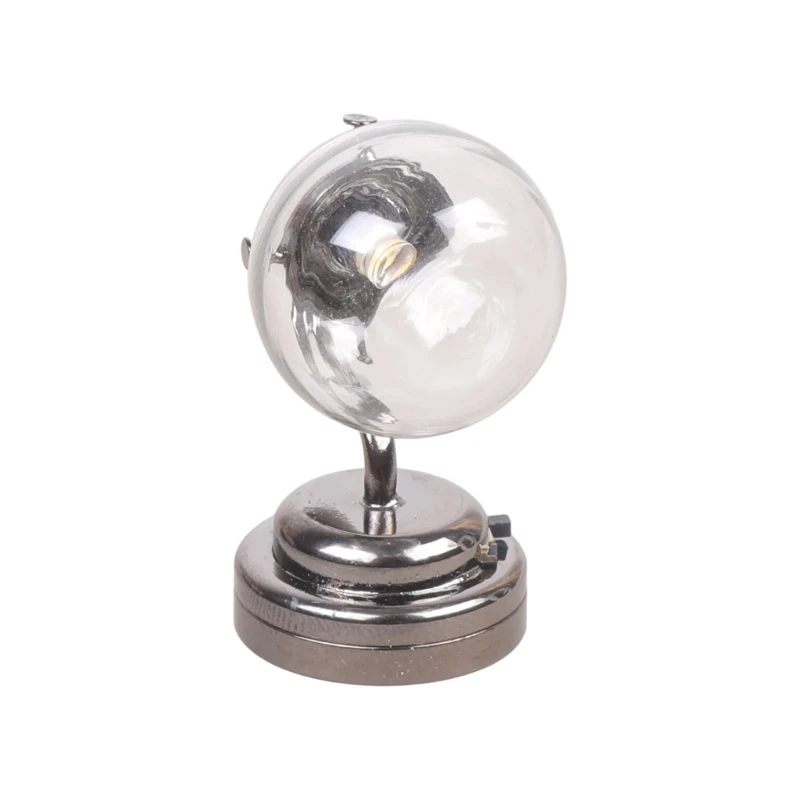1:12 Scale Dollhouse Mini Table Lamp Modern Furniture Model Miniature Bedside Reading Lamp Toys Doll House Room Light Decor