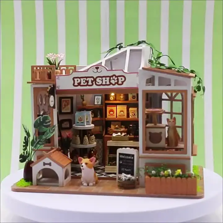 Деревянный кукольный домик для собак Casa