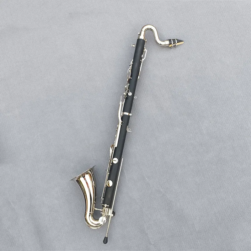 Bass Clarinet Bb Clarinet Drop B Tuning Black Tube Silvering Keys Musical Instrument