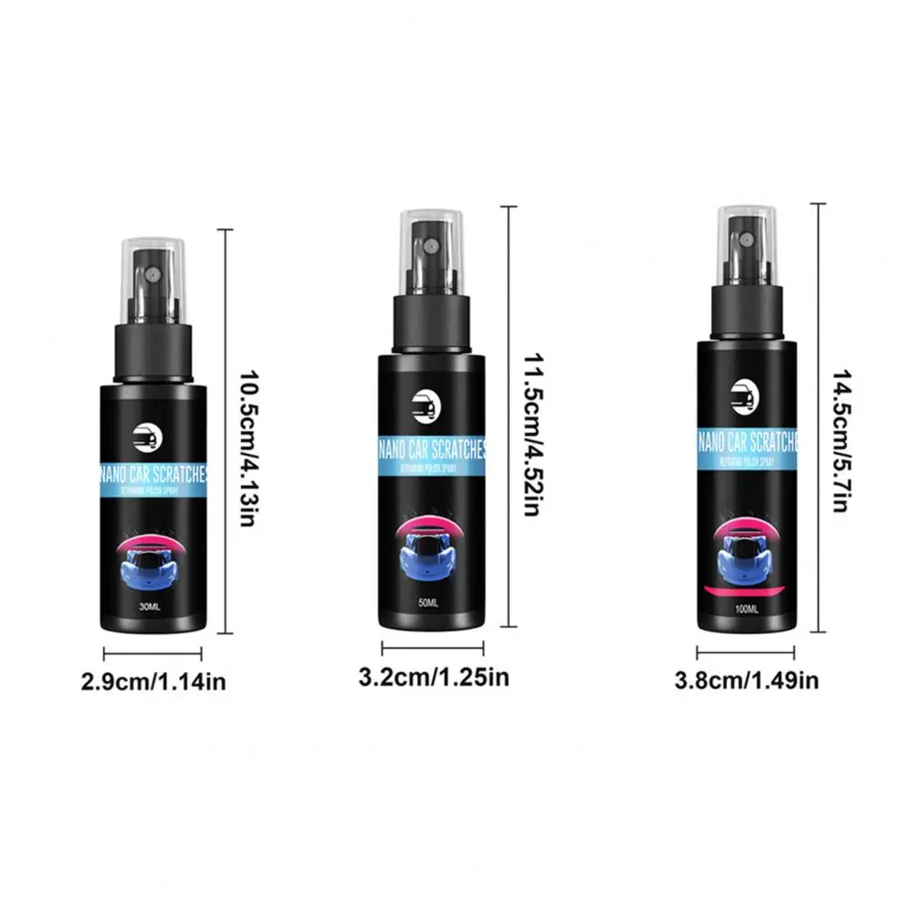 Scratch Removal Spray Car Scratch Repair Spray Quick Glossy Remover for 30/50/100ml Ceramic Coating Protection Fast Repairing ce ipl safety glasses 200nm 2000nm protective glasses laser hair removal operator eye protection