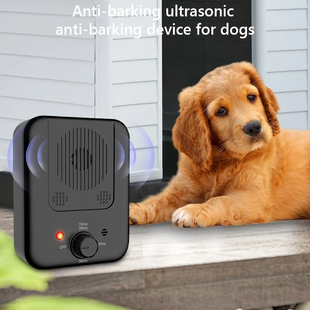 Ultrasonic Anti Barking Device 3 Modes Stop Barking Training Device IPX4 Waterproof Dog Barking Control Devices for Outdoor Use