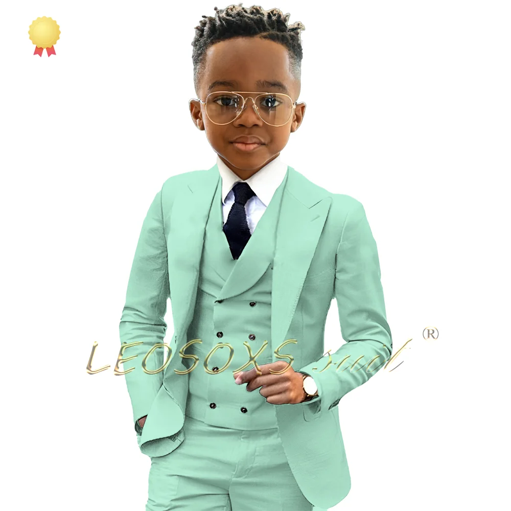 Children's suits (jacket + vest + trousers) boys formal suits 3 to 16 years old tuxedo wedding birthday