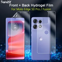 Dual - Sided Ultra Clear Hydrogel Screen Protector | Soft & Self - Healing Film - 3 Pack (Edge 50 Fusion)